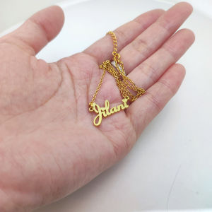 025 Kalung Custom Liontin Nama love kecil-kecil Bisa Buat Nama Sendiri Lapis Emas 24k Anti Karat