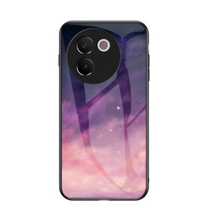 Vivo V30e 5G 2024 Vivo เคสสำหรับ Vivo V30 V30e E VivoV30e V 30E Pro 5G 2024ทาสีเคสใส่โทรศัพท์กระจกเทมเปอร์ท้องฟ้าเต็มไปด้วยดวงดาวฝาหลังอ่อนนุ่มแข็งขอบ TPU ป้องกันรอยขีดข่วนบางสบาย