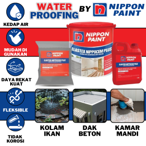 ELASTEX NIPPOCEM PLUS 4KG SET PELAPIS WATERPROFING SETARA SIKA TOP 107 SETARA SIKATOP 107