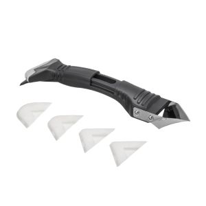 WISH BOUTIQUE พร้อมเปลี่ยนแผ่นซิลิโคน 5 แผ่น น้ำยาล้างอุดรูรั่ว ซิลิโคน สแตนเลส เครื่องมือตกแต่งเคลือบหลุมร่องฟัน มีดโกนเรียบ เครื่องมือกาวซิลิโคน น้ำยาล้างอุดรูรั่ว