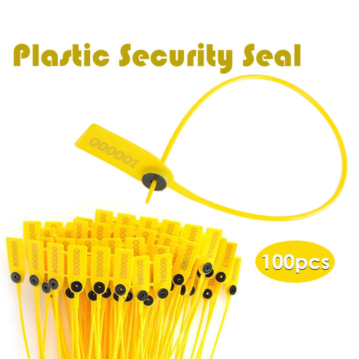 100Pcs Yellow Package Transportation Truck Plastic Security Seal 40cm ...