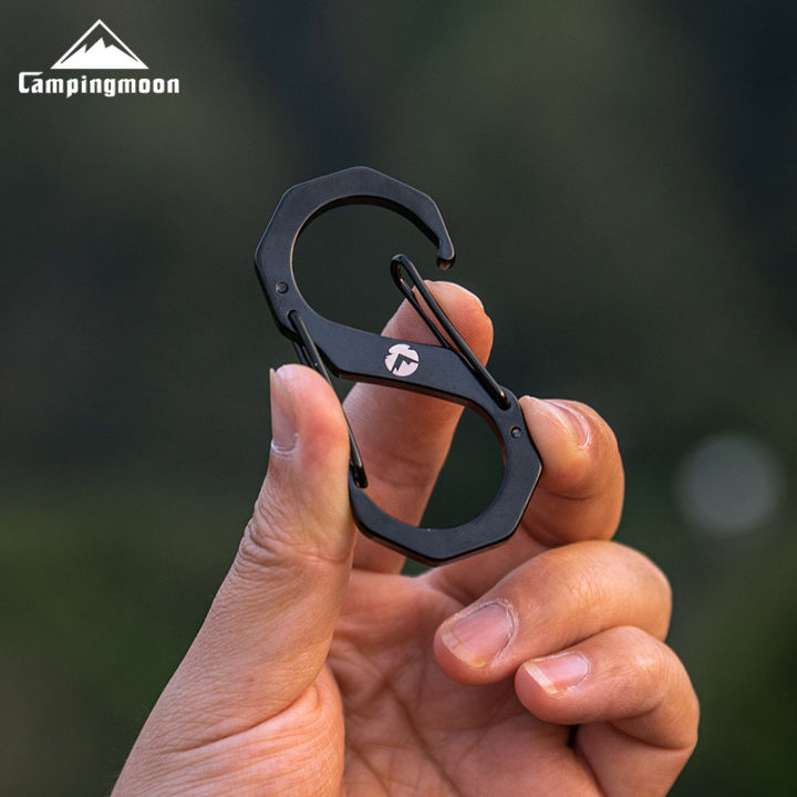 Campingmoon%20S-Shape%20Carabiner%20Double%20Hook%20Outdoor%20Camping%20Hiking%20Equipment%20Tool%20Tent%20Accessories%20SS-5%20SS-7%202pcs%20Pack%20Set%205/7cm%20Stainless%20Steel%20Keychain%20Hanging%20up%20to%20150kg%20Max%20Load%20Heavy%20Duty%20Original%20-%20Image%204