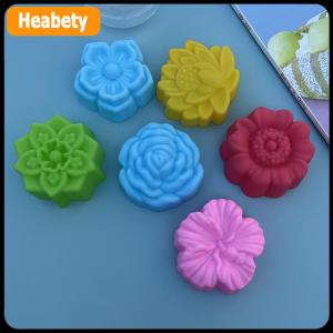 【2-3 days delivery】 5PCS Flower Silicone Candle Mold DIY Handmade 3D Rose Soap Plaster Resin Mould Cake Baking Tool Kitchen Party Decoration Supply