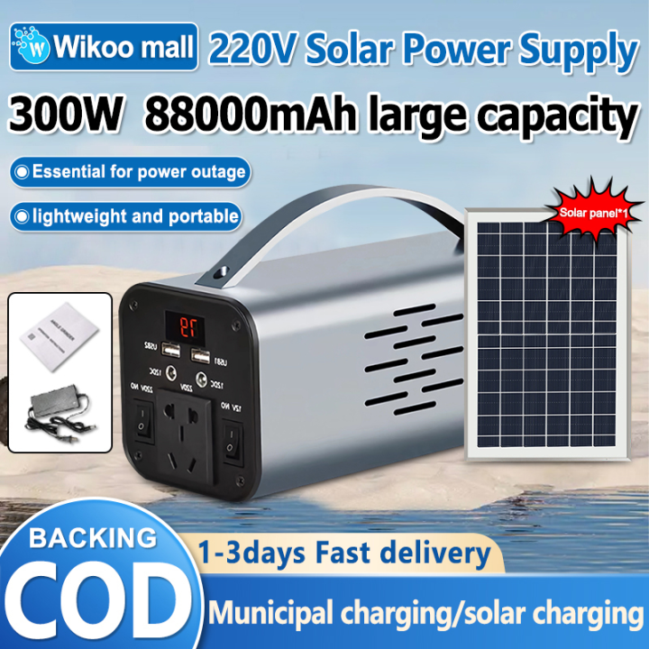 98000 mAh Portable Power Bank Solar Generator 350W Laptop Fast Charging 220V Battery Charger Camping Outdoor bank kuasa mudah alih