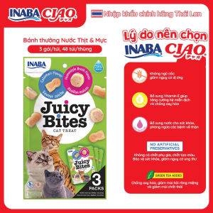 [NHẬP KHẨU THÁI - COMBO 2 GÓI] JUICY BITES Bánh Thưởng Cho Mèo🐈 Nhiều Vị Lựa Chọn - Bổ Dưỡng Cho Boss Yêu