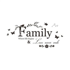 Fantic Family Letter Quote Removable Vinyl Decal Art Mural Home Decor Wall Stickers