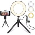 RING LIGHT LED 26CM Lampu 26 cm Make Up Vlog Lampu Ringlight Tripod. 