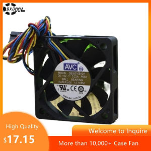 แฟน 50 มม. สำหรับ AVC DS05010B12H 5010 12V 0.22A ลูกปืนคู่ 4 สาย แฟนระบายความร้อนแบบแกน