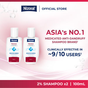 [OFFICIAL] Nizoral® 2% Ketoconazole Anti-Dandruff Shampoo 100ml x2 | Itch & Redness | Tinea & Seborrheic Dermatitis