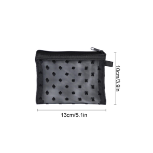 Heart print mesh Portable Cosmetic Bag Set for Travel Toiletries & Accessories