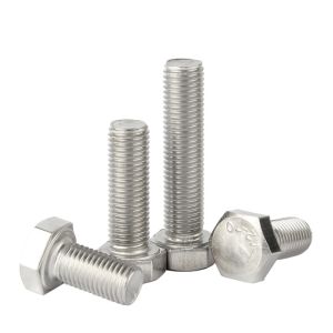 304 Stainless Steel Fine Thread External Hexagon Head Screws M6 M8 M10 Outside Hex Head Bolts Pitch 0.75/1.0/1.25mm