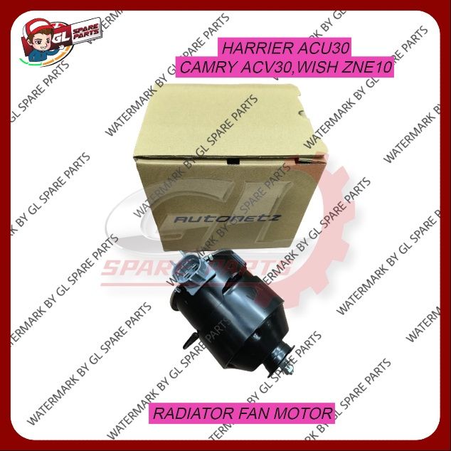 FAN MOTOR RADIATOR TOYOTA CAMRY ACV30 HARRIER ACU30 WISH 2.0 ANE10 ...