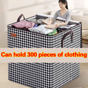 140L Storage Box For Clothes Folding basket Large Storage Dustproof Double Zipper Clothes Storage Oxford Fabric
