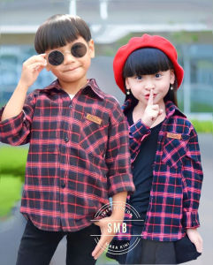 MURAH Kemeja Flanel Kotak Anak Laki - Laki Terbaru umur 2 - 12 Tahun