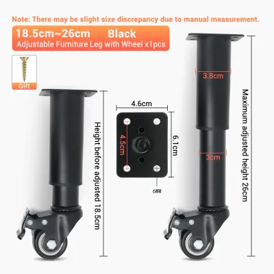 Adjustable Furniture Leg Table Feet Bed Leg Support Metal Sofa Leg Cabinet Support Table Leg Replacement