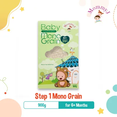 MommyJ Baby Rice Grain from 6M to 15M+ 5 Steps (Mono-Grain Duo-Grain Tri-Grain Multi-Grain Super-Grain)