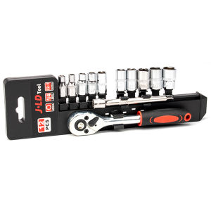JLD Kunci shock 1set lengkap 1/2" Kunci sok JLD 8 sampai 24 Kunci bengkel motor komplit 12pcs Kunci pas soket ratchet wench set Kunci serbaguna multifungsi Set Alat Perawatan Mobil
