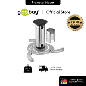 Goobay WH Projector Ceiling Mount M (White / Silver)