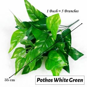 Artificial Tropical Leaf Pothos Plant 35cm / Daun Keladi Hiasan Hijau Hand Bouquet/ Artificial Green Plant Home Decoration Rumah Dekorasi & Wedding & Pelamin / 仿真叶子