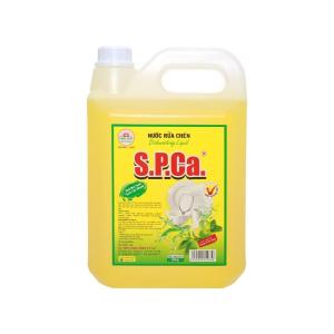 Nước Rửa Chén Bát SPCa 5kg Cao Cấp Chiết Xuất Chanh Và Trà Xanh Diệt Sạch Khuẩn Không Hại Da Tay