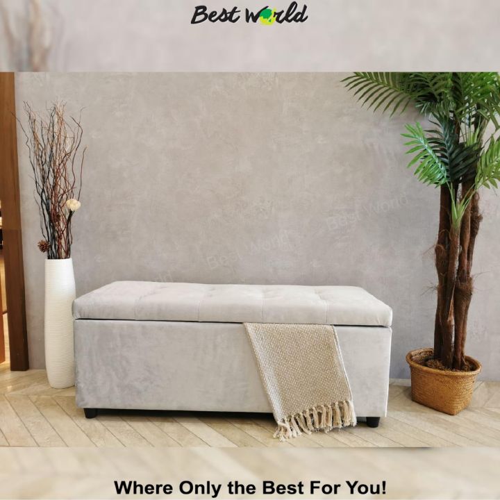 Lucas 3 Seaters Large Storage Bench Chair / Bench Stool (Colour White