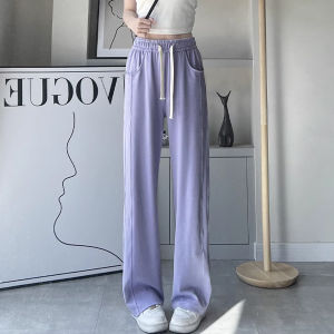 (Size 21-38) 9 Color Hight Waist Pants for Women New Arrival Korean Style Wide Leg Joggers Slacks Sport Trousers Dance Long Pants Plus Size