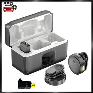 [Ueb Wholesale Mall]Magnetic Lapel Microphone W/ LED Power Display Mini Lapel Wireless Microphone Mini Clip On Microphone for IOS Android