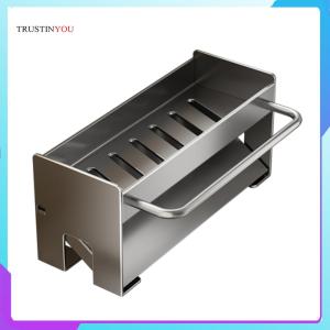 Sink Caddy Organizer Soap Dispenser Organizer Multi-Function Countertop Storage Shelf Self-Drainage for Kitchen Bathroom