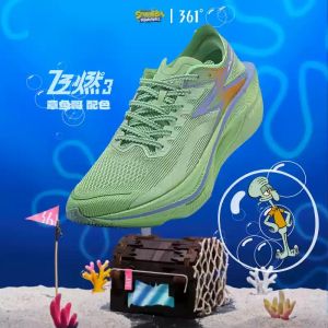 [20KM+] 361 Degrees Flame 3.0 SpongeBob SquarePants Professional Marathon Full Palm Carbon Plate Racing PB Shock Absorbing Sports Shoes Training Shoes Running Shoes 672432218F