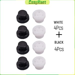 C.N Removable Shirt Buttons Plastic Button DIY Quick Installation Buttons Black and White 8Pcs/Set