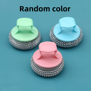 15Pcs Metal Steel Wool Ball With Handle Sponges Kitchen Scouring Pads Utensil Cleaning