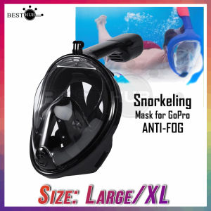Full Face Snorkeling Mask For GoPro & Action Cameras  (Black)