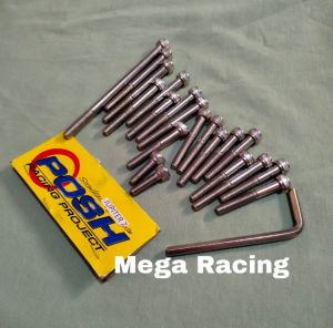 PROMO Baut Blok Mesin Yamaha Jupiter Z + Kunci L / Baut Block CVT Yamaha Jupiter Z Stainless Posh