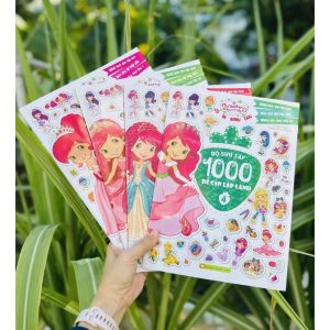 Sách Dán Hình Sticker Cô Bé Bánh Dâu - Bộ Sưu Tập Đề Can Lấp Lánh - Bộ 4 quyển lẻ tùy chọn (2-8 tuổi) - Tân Việt