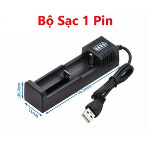 Bộ sạc nhanh Pin 21700 26700 1634016650 18350 185001865026650 tự ngắt có đèn báo % pin dòng sạc 2-3A - Loại Tốt