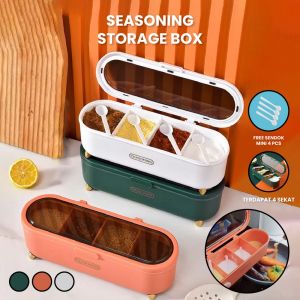 BW-C860 Tempat Bumbu Dapur Serbaguna Wadah Bumbu Seasoning Storage Box Termasuk Sendok / Rak Kotak Tempat Penyimpanan Bumbu Dapur Minimalis