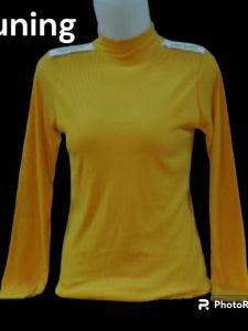 baju kaos distro lengan panjang bahan RIB ATASAN WANITA PAS BODY