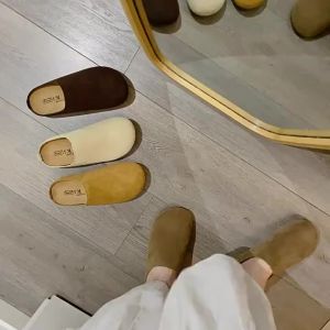 [Free Shipping] Baotou WomenS Shoes 2026 New Spring And Autumn Thick-Soled Slip-On Flats And Half-Slipper Style