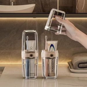 YZlong đẹp trai Đĩa đựng xà phòng Xách Tay Hộp xà phòng du lịch cốc nước súc miệng Hộp xà phòng Bộ hộp rửa chén bàn chải đánh răng cốc súc miệng