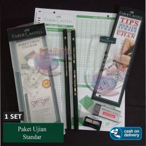 Faber Castell Paket Ujian STANDAR ( Isi Paket Sudah Termasuk Pensil 2B Rautan  Penghapus  Penggaris  Kertas LJK )
