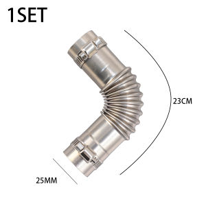 24mm Exhaust Pipe Elbow Connecting Pipe Stainless Steel Corrugated Exhaust Pipe for Car Truck Marine Heater Eberspacher Webasto