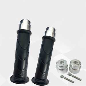 Handgrip handfat model Honda set Jalu stang model Genio CHROME kanan kiri universal bisa di semua jenis motor
