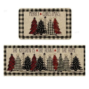 Christmas Door Mat Absorbent Non Slip Quick Dry Washable Rug Entryway Kitchen Bathroom Floor Carpet Size 40 60 40 120