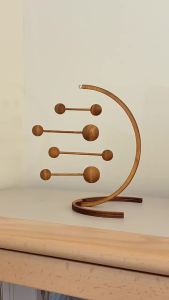 FFBH Classic Hot Bending Wood Decorative Ornament Living Room Book Desktop Countertop Dynamic Balance Decoration Housewarming Gift 7M5T2