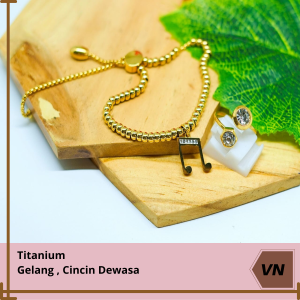 Perhiasan Set Titanium  Anti Karat STG36  Fashion Wanita