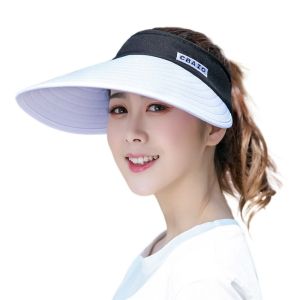 DOWNA Outdoor Adjustable UV Protection Wide Brim Beach Cap Empty Top Hat Sun Hat Sports Visors