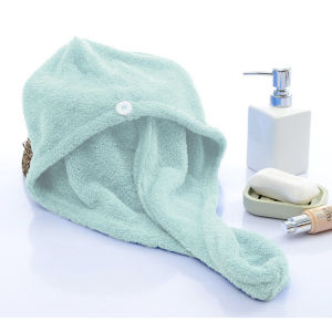 GFM-03 【สีพื้น】หมวกเช็ดผม  หมวกเช็ดผมผ้าขนเป็ด ผ้าเช็ดผม ขนาด 65x25 ซม