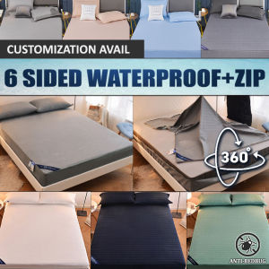 Waterproof Mattress Protector Zip Bedsheet Zip Mattress encasement Mattress Cover Zip Fitted Mattress Protector