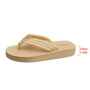 [Free Shipping] Flower Beach Sandals Thick-Soled Flip-Flops With A Wedge Heel Casual Slip-On Sandals For Women 2026 Style