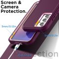 สำหรับ Samsung Galaxy A16 5G เคสโทรศัพท์สามชั้นทนทานแข็งแรงทนทาน PC,เคสโทรศัพท์เกราะป้องกันทนทานต่อการตกกระแทกทนทานสำหรับ Samsung Galaxy A06 A15 5G A54 5G A14 5G 4G a13 5G 4G A53 5G,A04s,S25 Ultra,S25 Plus S24 Ultra s23พิเศษ. 